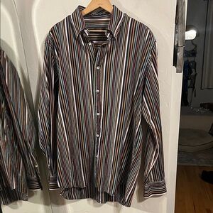 Paul & Shark Yachting Multicolor Striped Men's 100% cotton button down Shirt